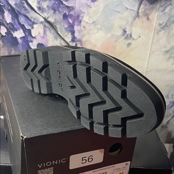 Vionic WILLA Black Wedge Loafer with Lug Sole - Picture 8 of 9